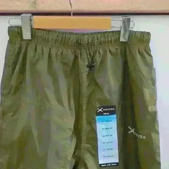 ARCTIX | Men's Olive Storm Rain Packable Lightweight Pants - Picture 5 of 10